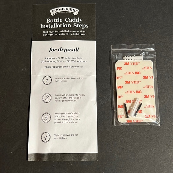 Poo-Pourri toilet spray bottle caddy w/cable tie-keep that spray handy–NIB - Picture 7 of 8